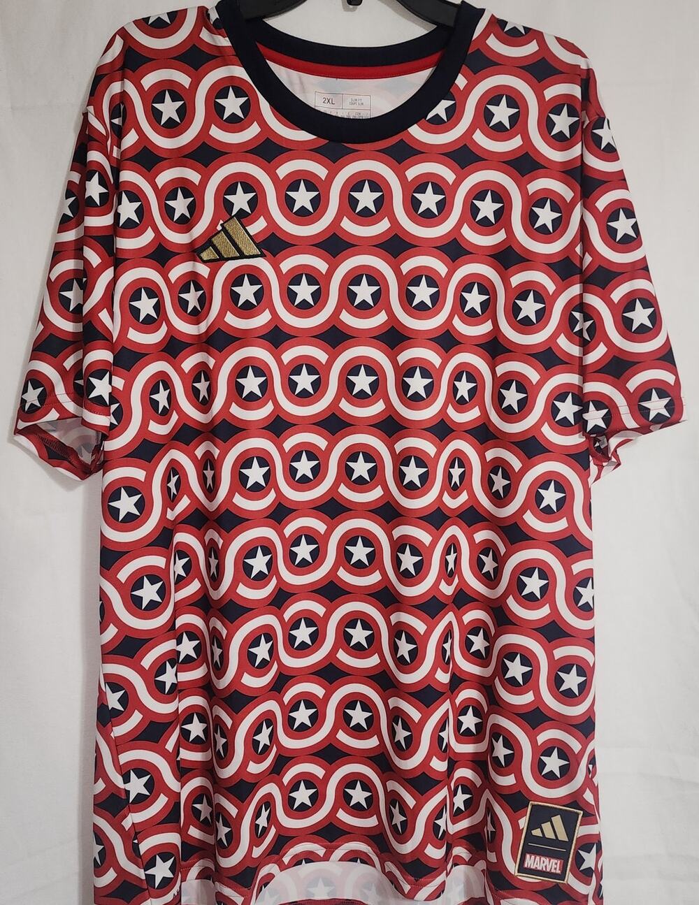 Adidas Marvel Captain America MLS Jersey men's 2XL-NEW